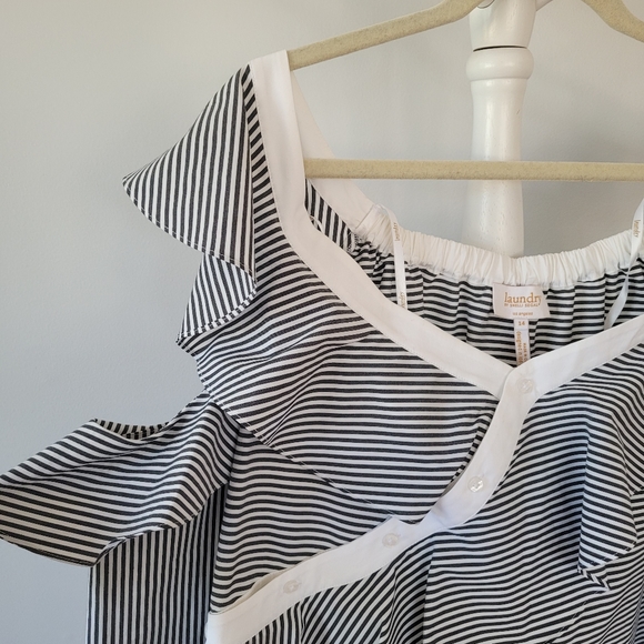 LAUNDRY by Shelli Segal Off the Shoulder Ruffle Blouse - Picture 6 of 16
